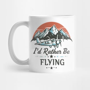 I'd Rather Be Flying. Snowy Aircraft Mug